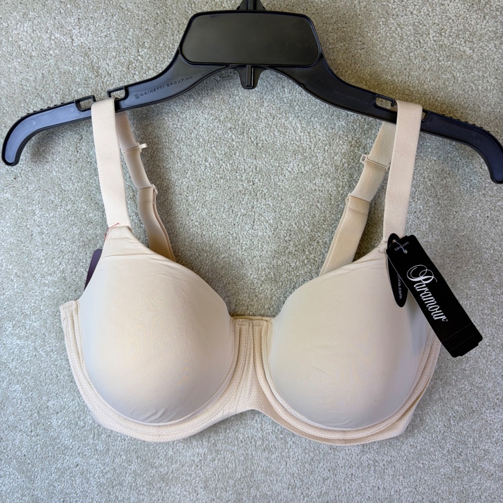 Paramour Versafit Contour Bra Womens 34DDD Beige Nude Underwire 235176 NEW